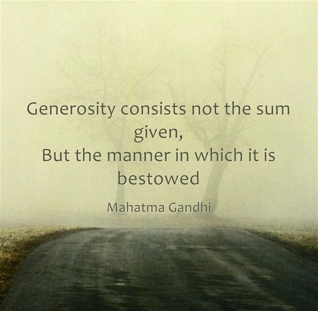 generosity
